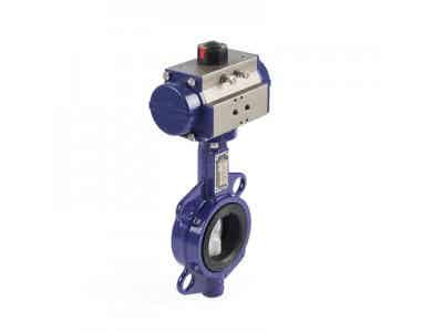 弗雷西 氣動(dòng)對(duì)夾蝶閥  鑄鐵蝶閥