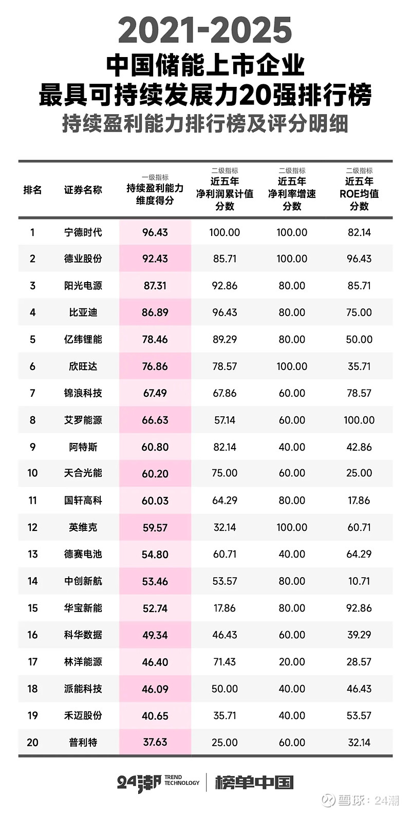 中國(guó)儲(chǔ)能最具可持續(xù)發(fā)展力20強(qiáng)排行榜